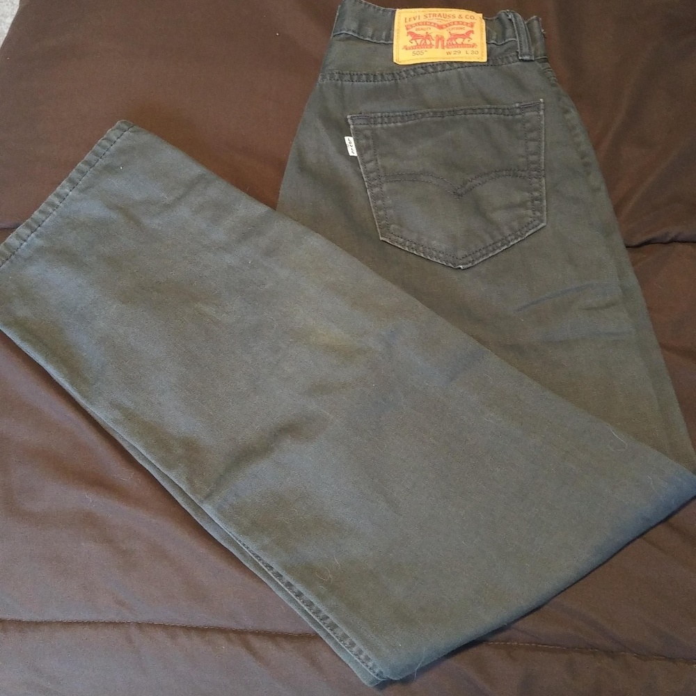 Levi's 505 Jeans, Dark Gray, 29 x 30, 29W 30L